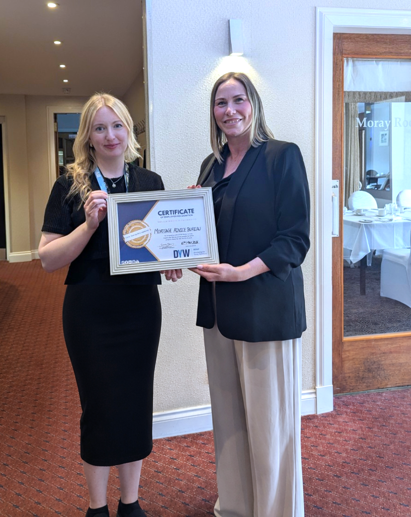 DYW Moray Names Kym Murphy and Mortgage Advice Bureau Elgin as Employer of the Month