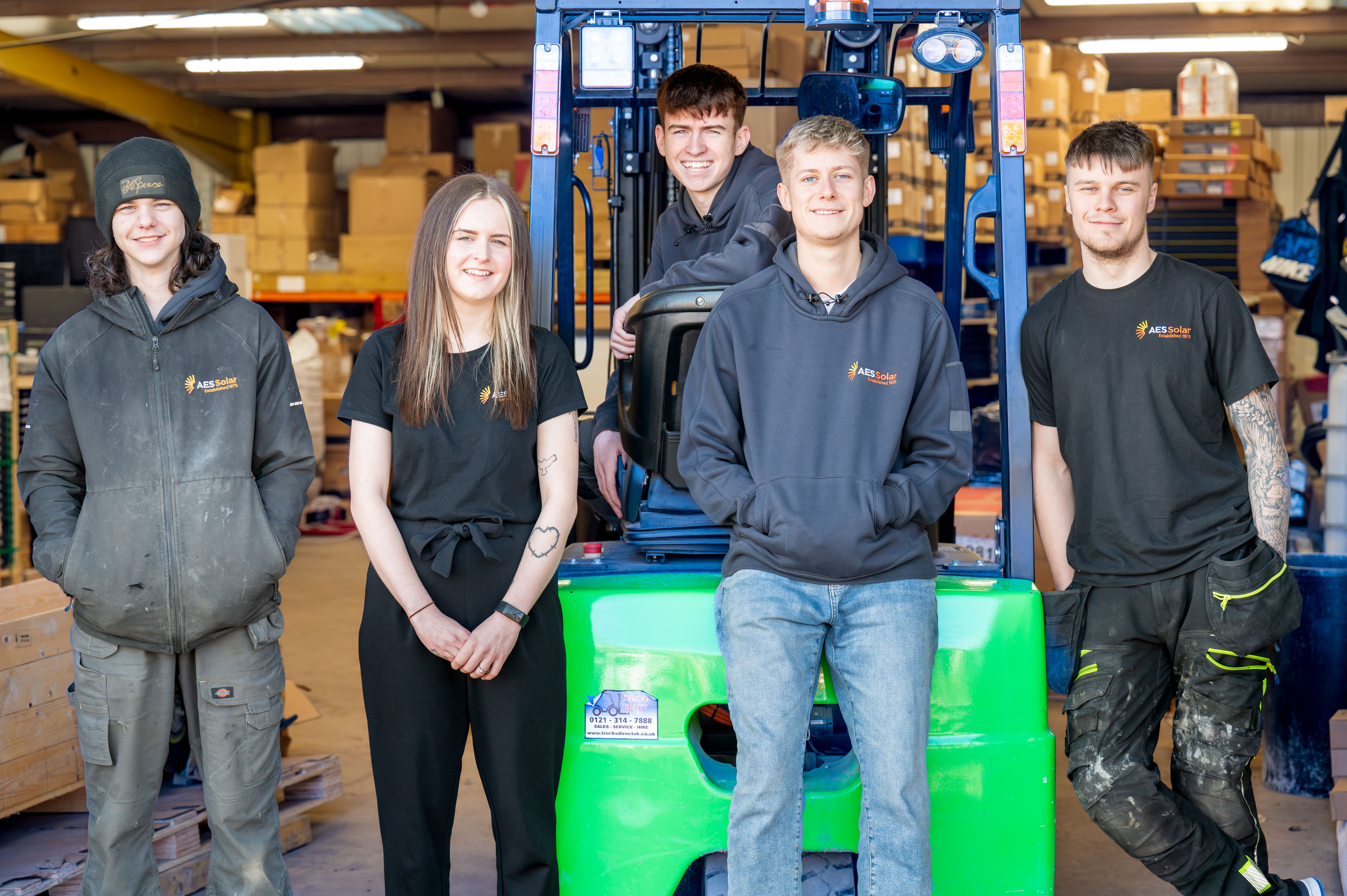 A group of apprentices at work