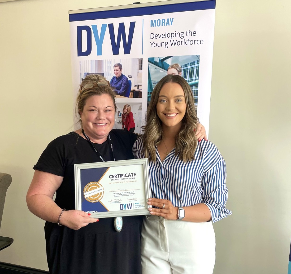DYW Moray Recognises Brightwork’s Wendy as Employer Champion of the Month for Outstanding Support of Young People