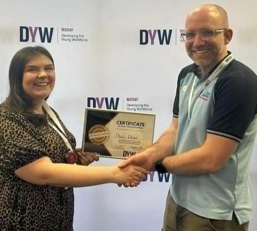 Paul Duke Awarded DYW Moray Employer Recognition Certificate for March 2025